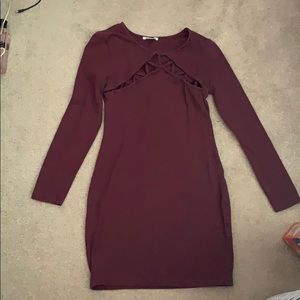 Charlotte Russe maroon dress